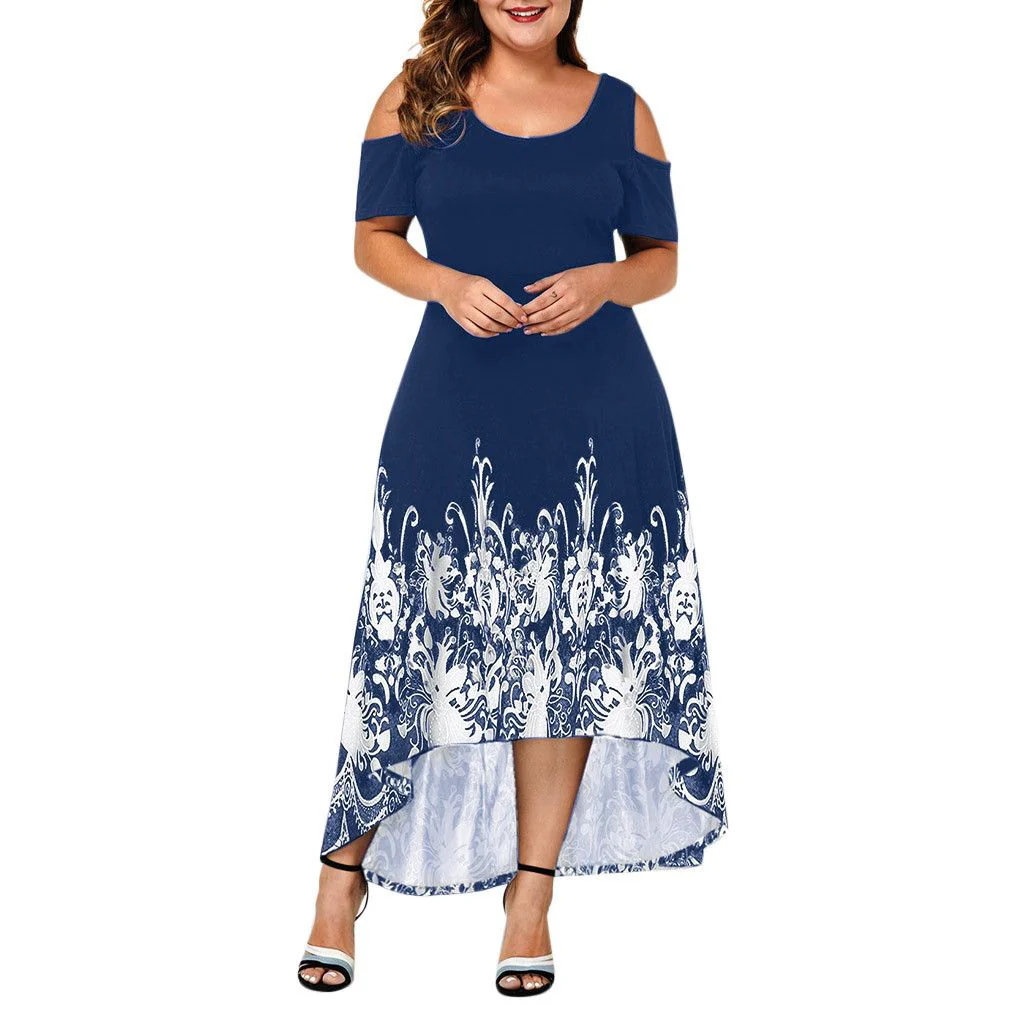Sexy Evening Party Summer Plus Size Maxi Dress Women XL Short - Image 2