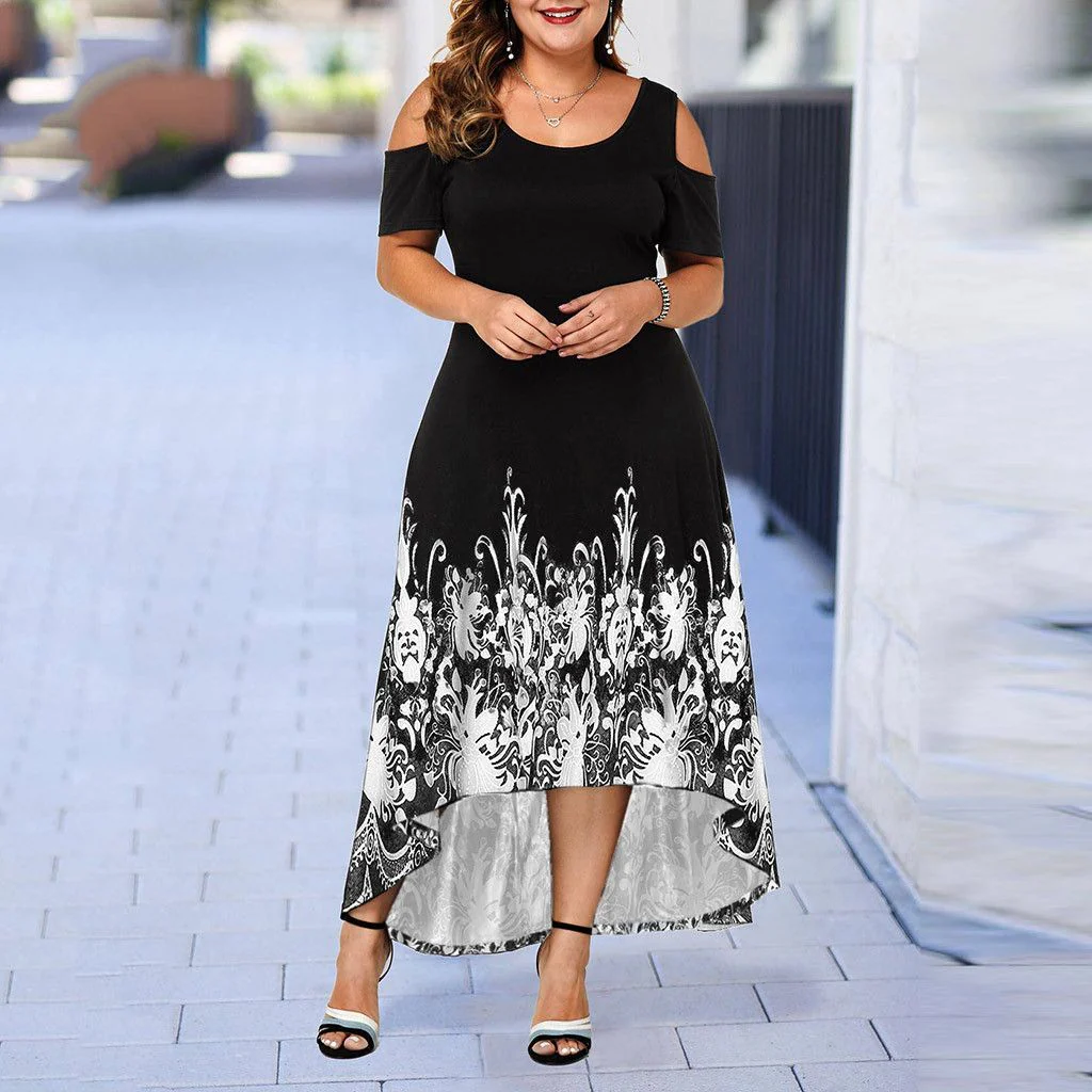 Sexy Evening Party Summer Plus Size Maxi Dress Women XL Short - Image 3