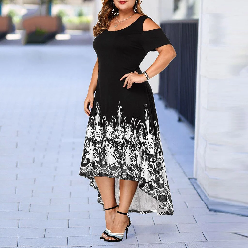 Sexy Evening Party Summer Plus Size Maxi Dress Women XL Short - Image 4
