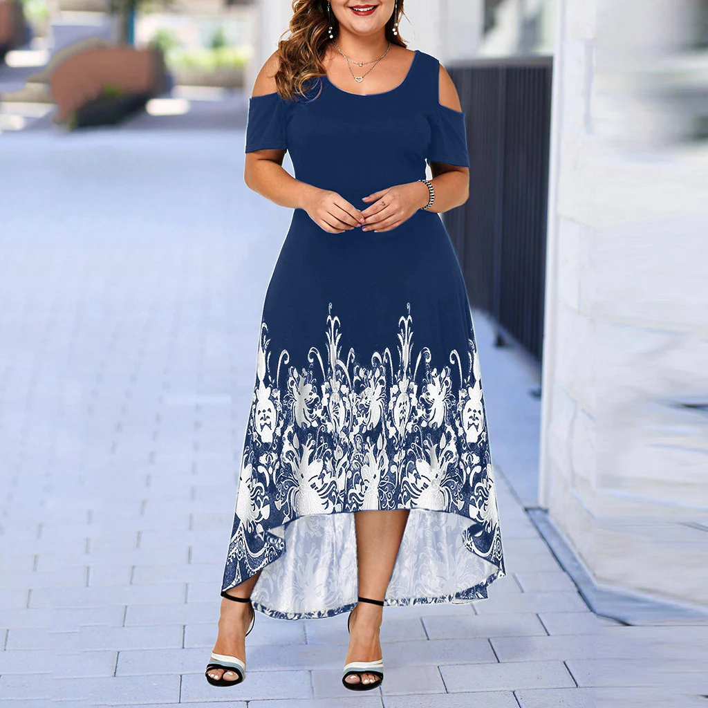 Sexy Evening Party Summer Plus Size Maxi Dress Women XL Short - Image 5