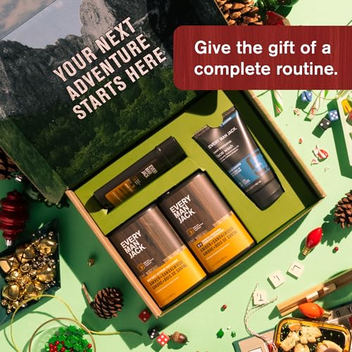 Every Man Jack Mens Amber + Sandalwood Body Set - Body Gift Set with Clean Ingredients & a Sandalwood, Amber, and Vetiver scent - Complete Routine with Body Wash, 2-in-1 Shampoo, Deodorant & Face Wash - Image 6