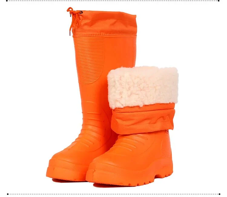 EXCARGO Shoes Men Winter Long Waterproof Snow Boots Rubber Rianboots Plus Velvet Warm EVA Rain Boots Lightweight Non-slip Shoes - Image 10