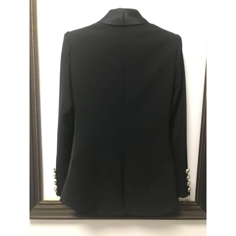EXCELLENT QUALITY Stylish Career Blazer For Women Shawl Collar Lion Buttons Lacing Belt Blazer Jacket - Image 9