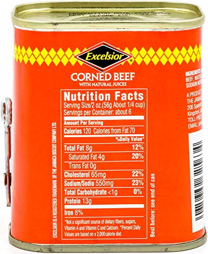 EXCELSIOR Corned Beef in Natural Juices, 12 Ounce (Pack of 6) - Image 4