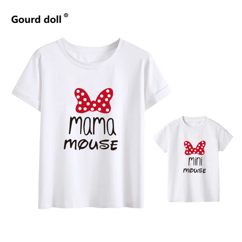 Family Tshirts Fashion mommy and me clothes baby girl clothes MINI and MAMA Fashion Cotton Family Look Mom Mother kids Clothes - Image 5