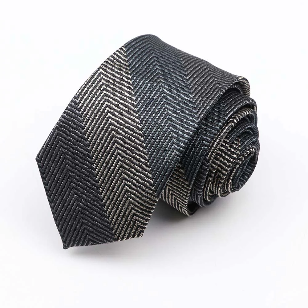 Fashion 6cm Narrow Polyester Necktie For Men Business Meeting Formal Jacquard Striped Plaid Skinny Tie Daily Wear Cravat Gift - Image 20