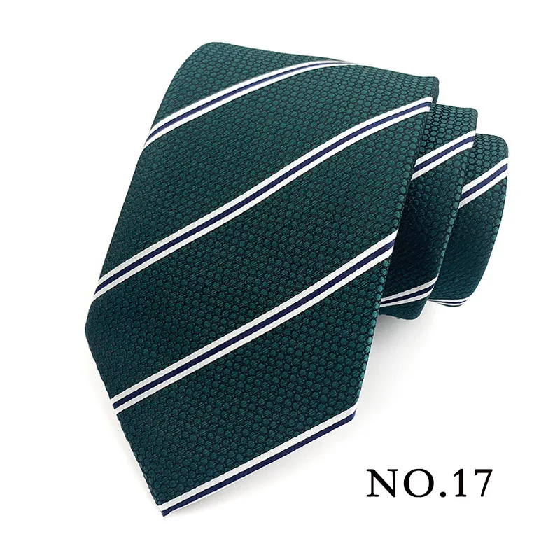 Fashion 8CM Mens Necktie Polka Dot Stripes Paisley Ties For Man Jacquard Woven Ascot Green Color Business Party Accessories - Image 19