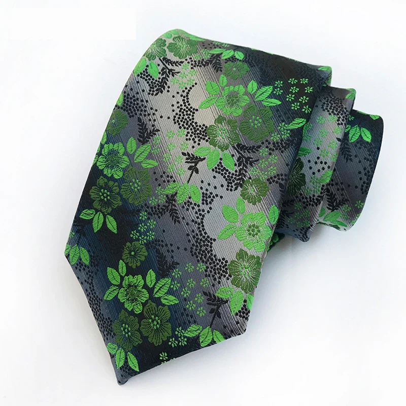 Fashion 8CM Mens Necktie Polka Dot Stripes Paisley Ties For Man Jacquard Woven Ascot Green Color Business Party Accessories - Image 29