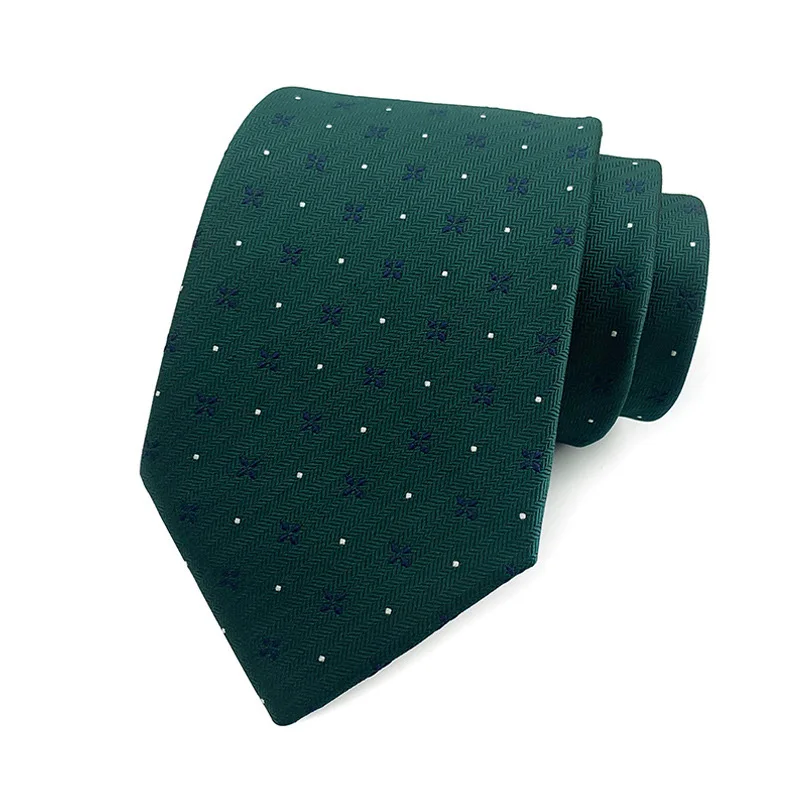 Fashion 8CM Mens Necktie Polka Dot Stripes Paisley Ties For Man Jacquard Woven Ascot Green Color Business Party Accessories - Image 40
