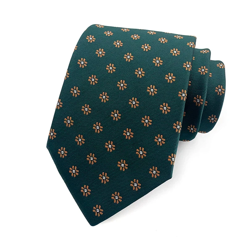Fashion 8CM Mens Necktie Polka Dot Stripes Paisley Ties For Man Jacquard Woven Ascot Green Color Business Party Accessories - Image 42