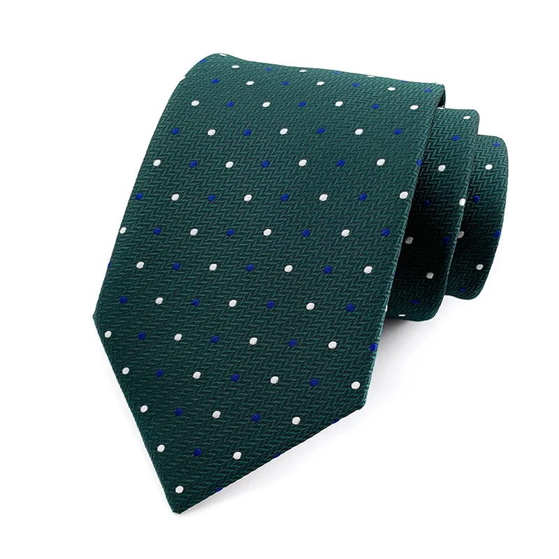 Fashion 8CM Mens Necktie Polka Dot Stripes Paisley Ties For Man Jacquard Woven Ascot Green Color Business Party Accessories - Image 43