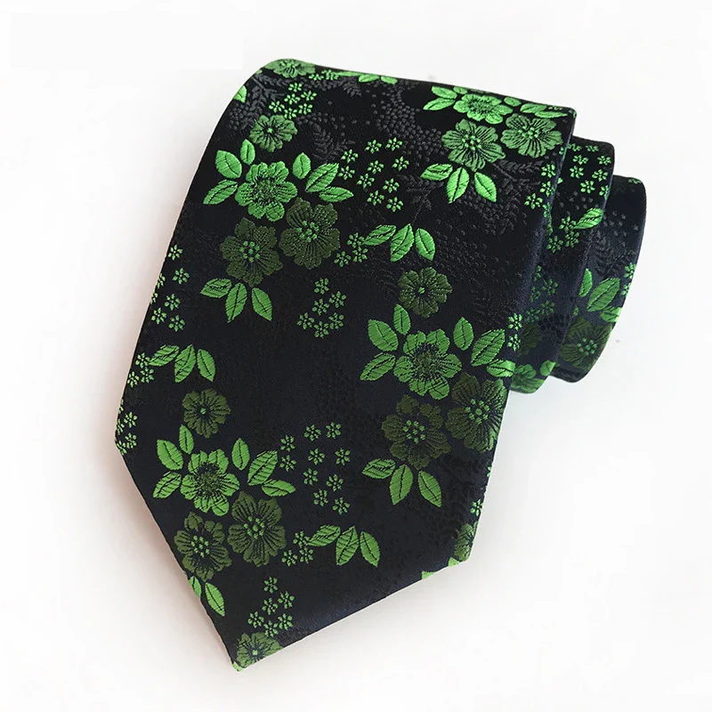Fashion 8CM Mens Necktie Polka Dot Stripes Paisley Ties For Man Jacquard Woven Ascot Green Color Business Party Accessories - Image 46
