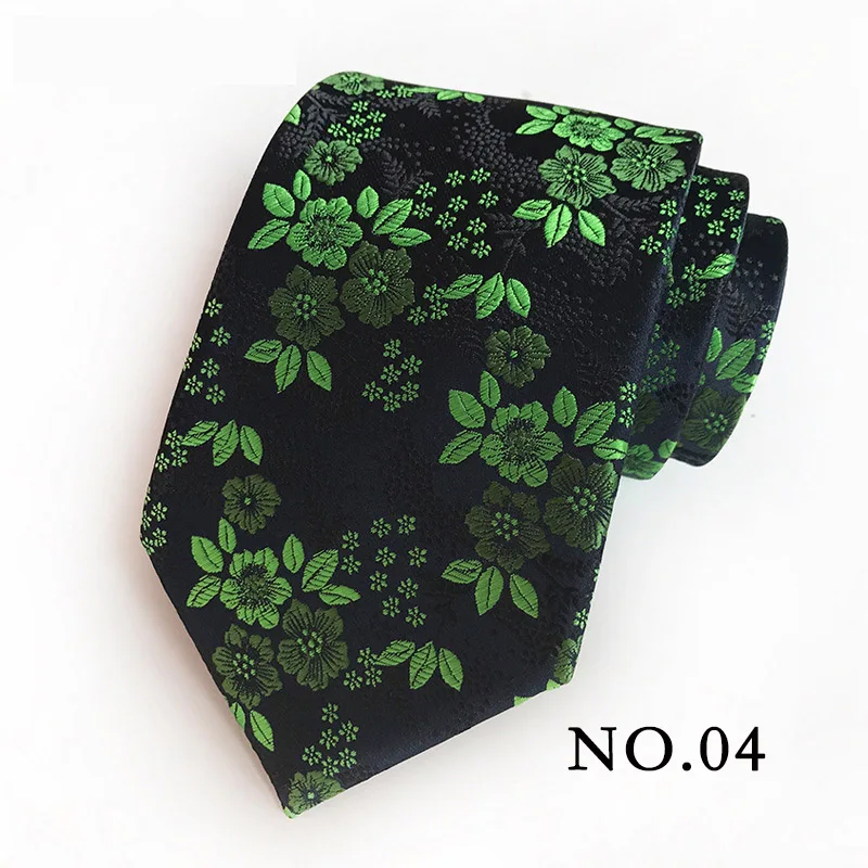 Fashion 8CM Mens Necktie Polka Dot Stripes Paisley Ties For Man Jacquard Woven Ascot Green Color Business Party Accessories - Image 6