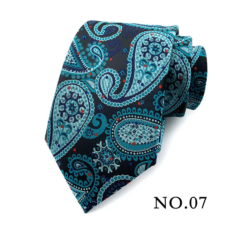 Fashion 8CM Mens Necktie Polka Dot Stripes Paisley Ties For Man Jacquard Woven Ascot Green Color Business Party Accessories - Image 9