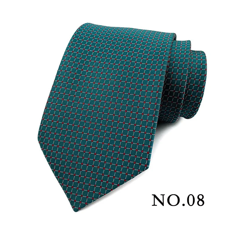 Fashion 8CM Mens Necktie Polka Dot Stripes Paisley Ties For Man Jacquard Woven Ascot Green Color Business Party Accessories - Image 10