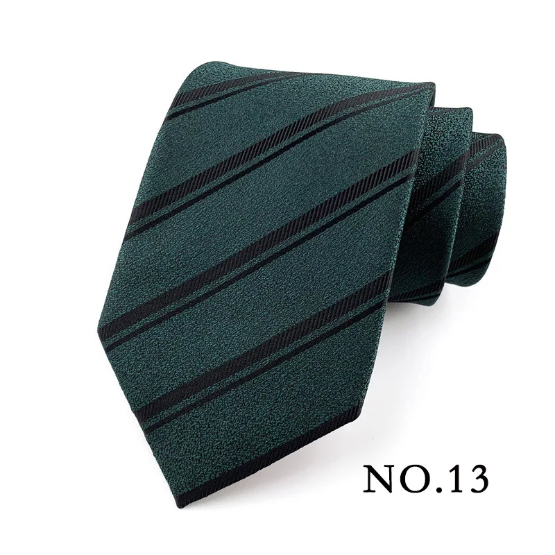 Fashion 8CM Mens Necktie Polka Dot Stripes Paisley Ties For Man Jacquard Woven Ascot Green Color Business Party Accessories - Image 15