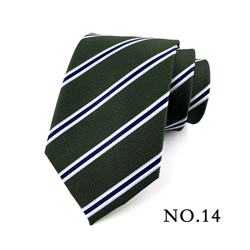 Fashion 8CM Mens Necktie Polka Dot Stripes Paisley Ties For Man Jacquard Woven Ascot Green Color Business Party Accessories - Image 16