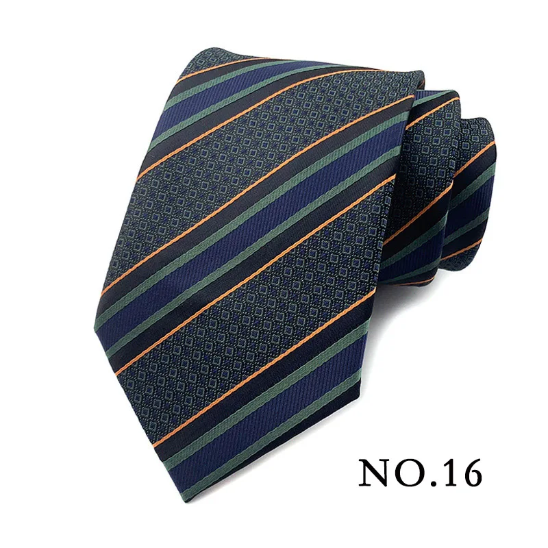 Fashion 8CM Mens Necktie Polka Dot Stripes Paisley Ties For Man Jacquard Woven Ascot Green Color Business Party Accessories - Image 18