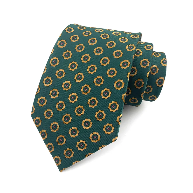 Fashion 8CM Mens Necktie Polka Dot Stripes Paisley Ties For Man Jacquard Woven Ascot Green Color Business Party Accessories - Image 38