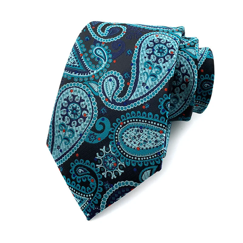 Fashion 8CM Mens Necktie Polka Dot Stripes Paisley Ties For Man Jacquard Woven Ascot Green Color Business Party Accessories - Image 40