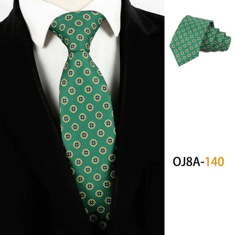 Fashion 8CM Mens Necktie Print Patterns Classic Neck Ties For Man Groom  Handfeel Polyester Necktie Business Wedding Accessories - Image 12