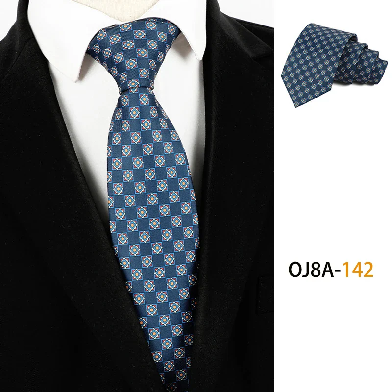 Fashion 8CM Mens Necktie Print Patterns Classic Neck Ties For Man Groom  Handfeel Polyester Necktie Business Wedding Accessories - Image 22
