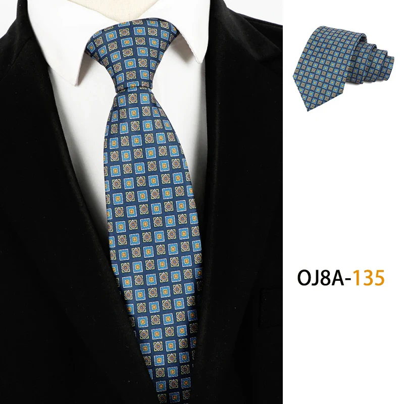 Fashion 8CM Mens Necktie Print Patterns Classic Neck Ties For Man Groom  Handfeel Polyester Necktie Business Wedding Accessories - Image 24