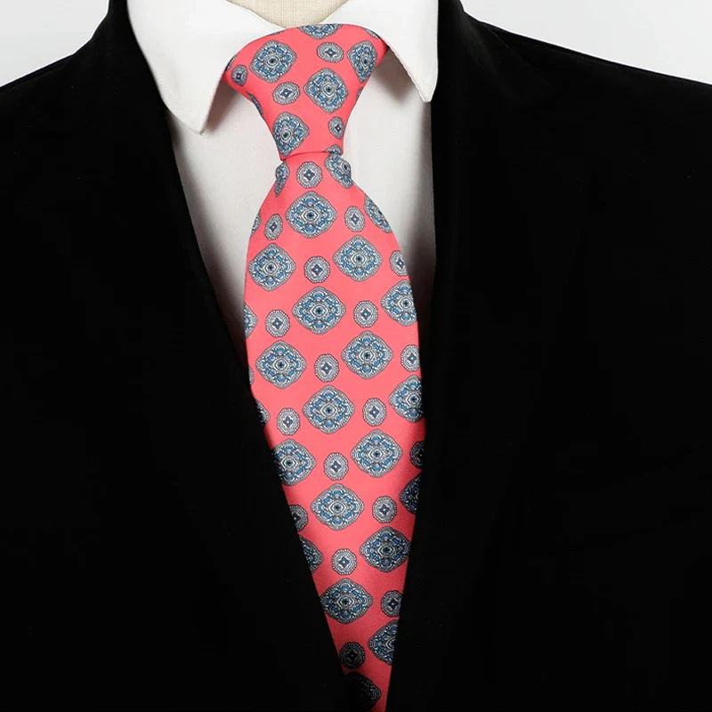 Fashion 8CM Mens Necktie Print Patterns Classic Neck Ties For Man Groom  Handfeel Polyester Necktie Business Wedding Accessories - Image 3