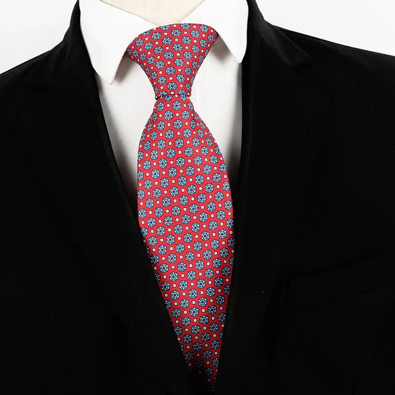 Fashion 8CM Mens Necktie Print Patterns Classic Neck Ties For Man Groom  Handfeel Polyester Necktie Business Wedding Accessories - Image 4