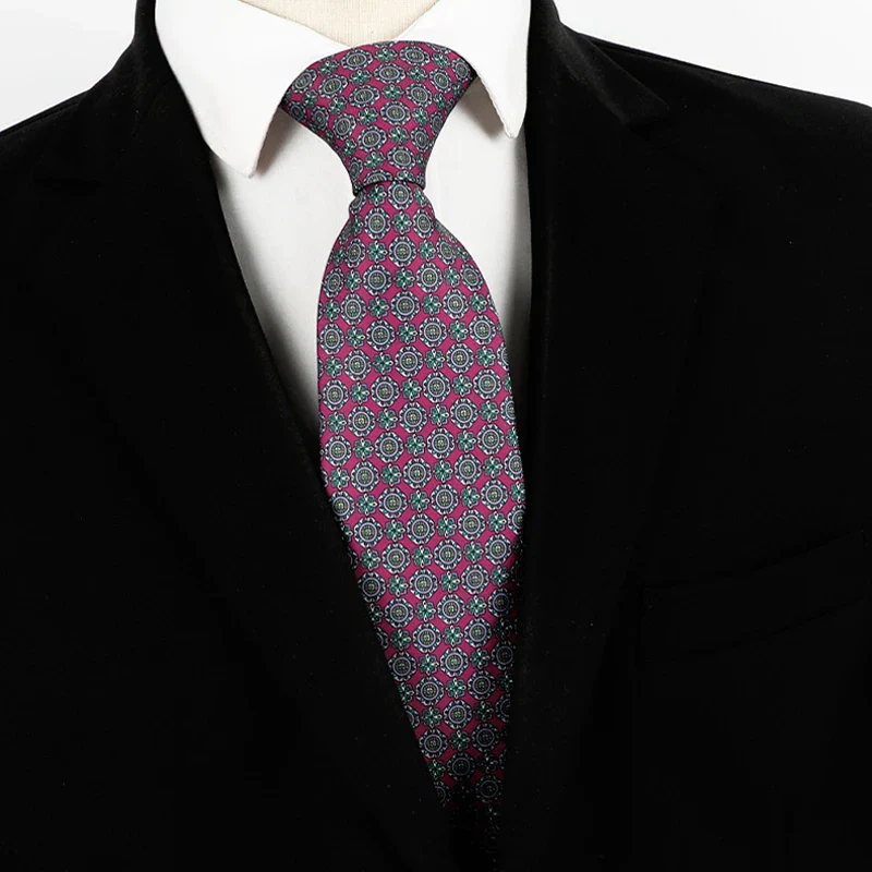 Fashion 8CM Mens Necktie Print Patterns Classic Neck Ties For Man Groom  Handfeel Polyester Necktie Business Wedding Accessories - Image 6