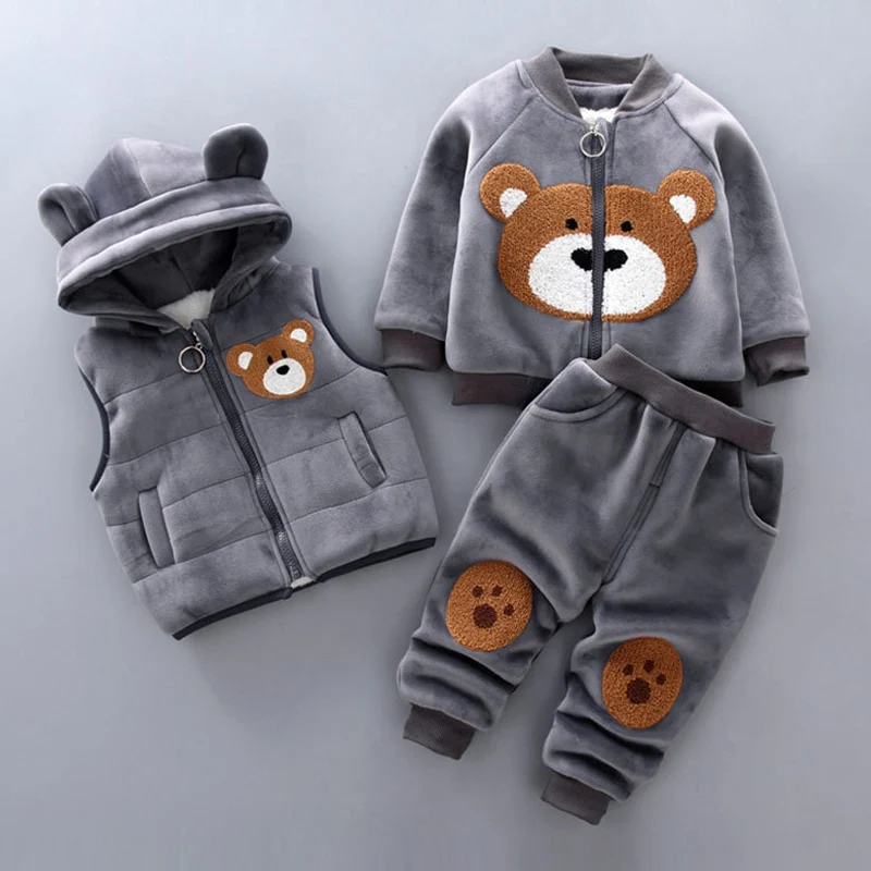 Fashion Baby Boys Clothes Autumn Winter Warm Baby Girls Clothes Kids 3pcs Outfits Suit Newborn Baby Clothes Infant Clothing Sets - Image 10