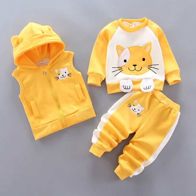 Fashion Baby Boys Clothes Autumn Winter Warm Baby Girls Clothes Kids 3pcs Outfits Suit Newborn Baby Clothes Infant Clothing Sets - Image 4