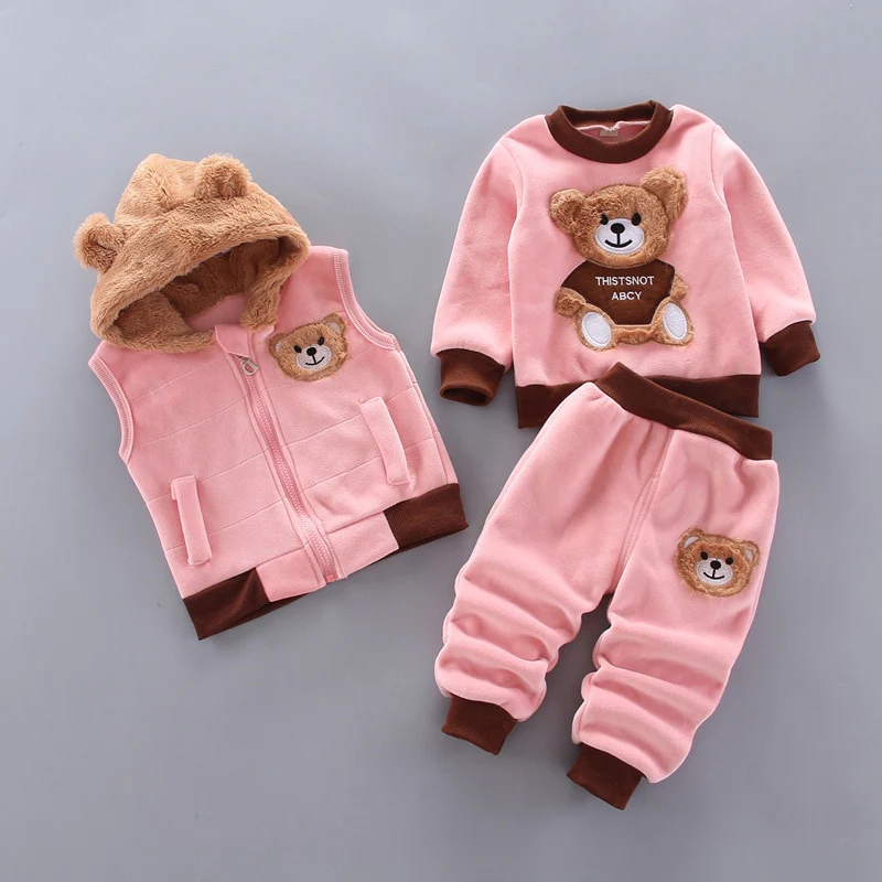 Fashion Baby Boys Clothes Autumn Winter Warm Baby Girls Clothes Kids 3pcs Outfits Suit Newborn Baby Clothes Infant Clothing Sets - Image 5