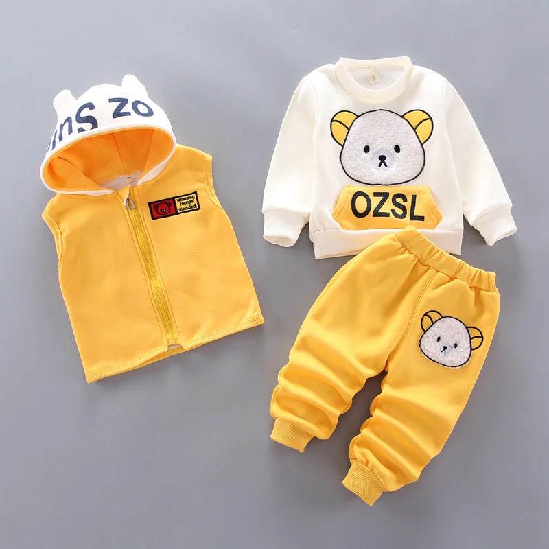 Fashion Baby Boys Clothes Autumn Winter Warm Baby Girls Clothes Kids 3pcs Outfits Suit Newborn Baby Clothes Infant Clothing Sets - Image 6