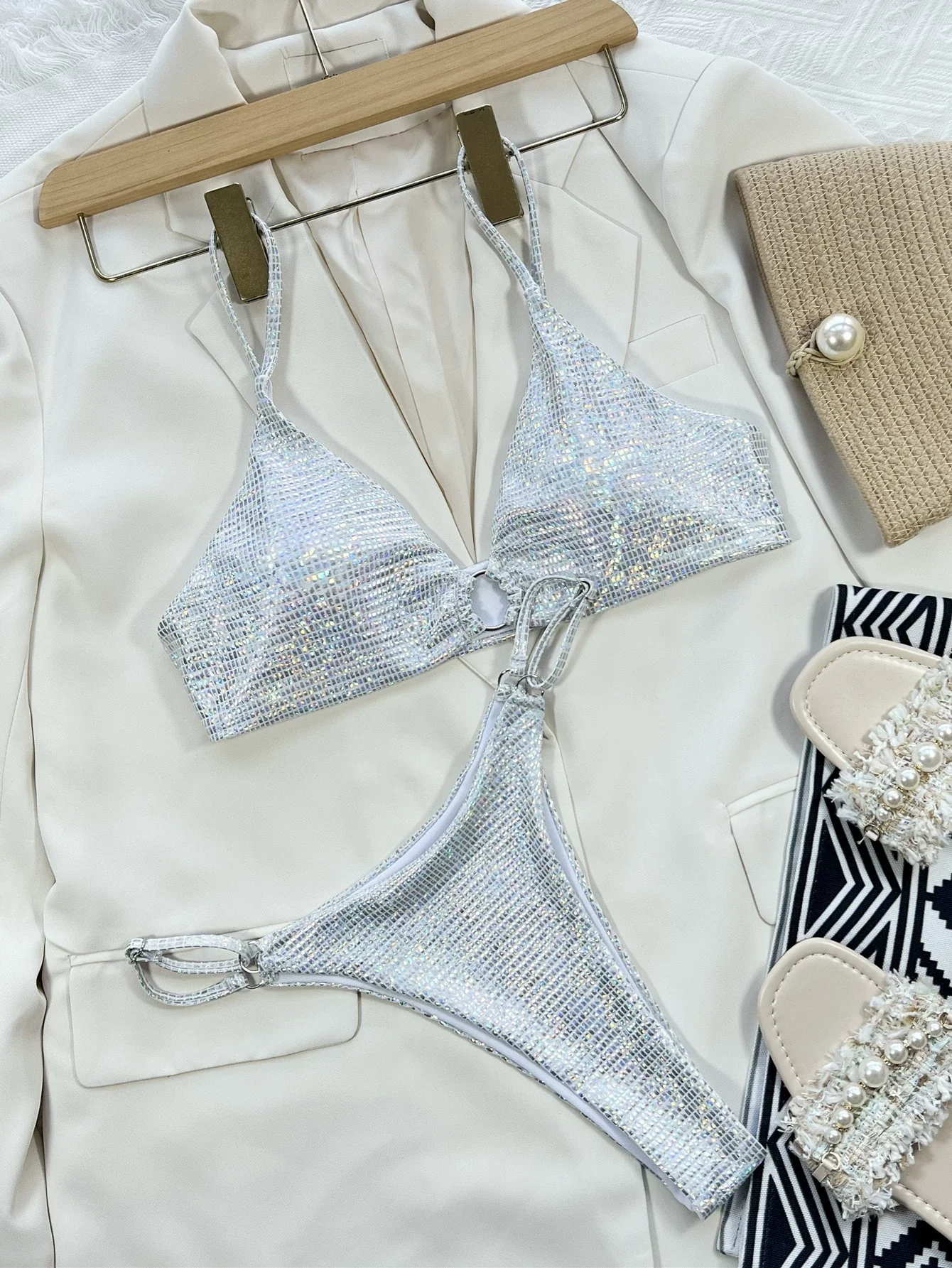 Fashion Bikini Sexy Swimsuit with Chest Pad Separates - Image 2