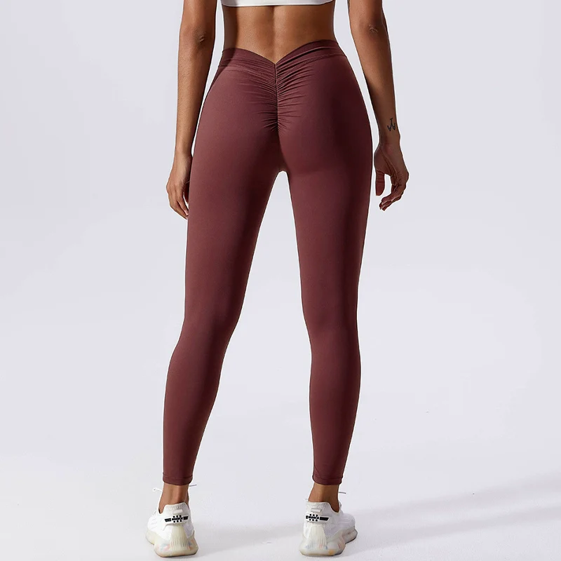 Fashion Brushed Hip-Lifting and Pleated Outdoor Quick-Drying Yoga Pants - Image 3