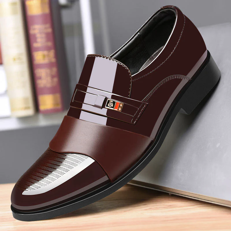 Fashion Business Dress Men Shoes Formal Slip On Dress Shoes Mens Oxfords Footwear High Quality Leather Shoes For Men Loafers - Image 2