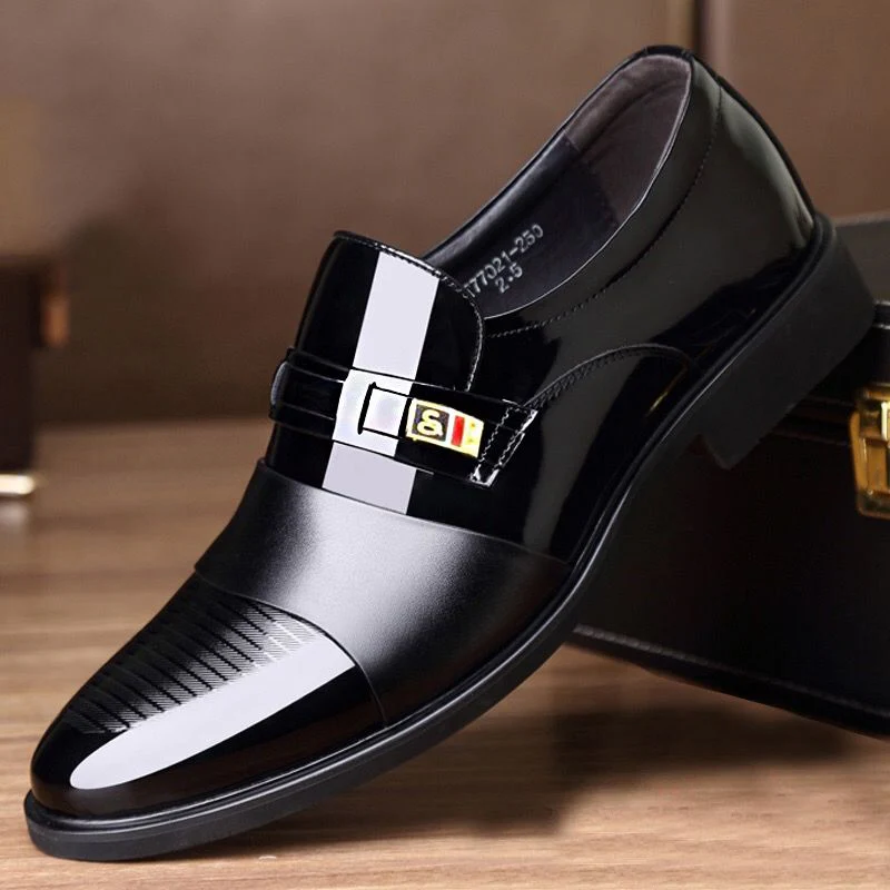 Fashion Business Dress Men Shoes Formal Slip On Dress Shoes Mens Oxfords Footwear High Quality Leather Shoes For Men Loafers - Image 3