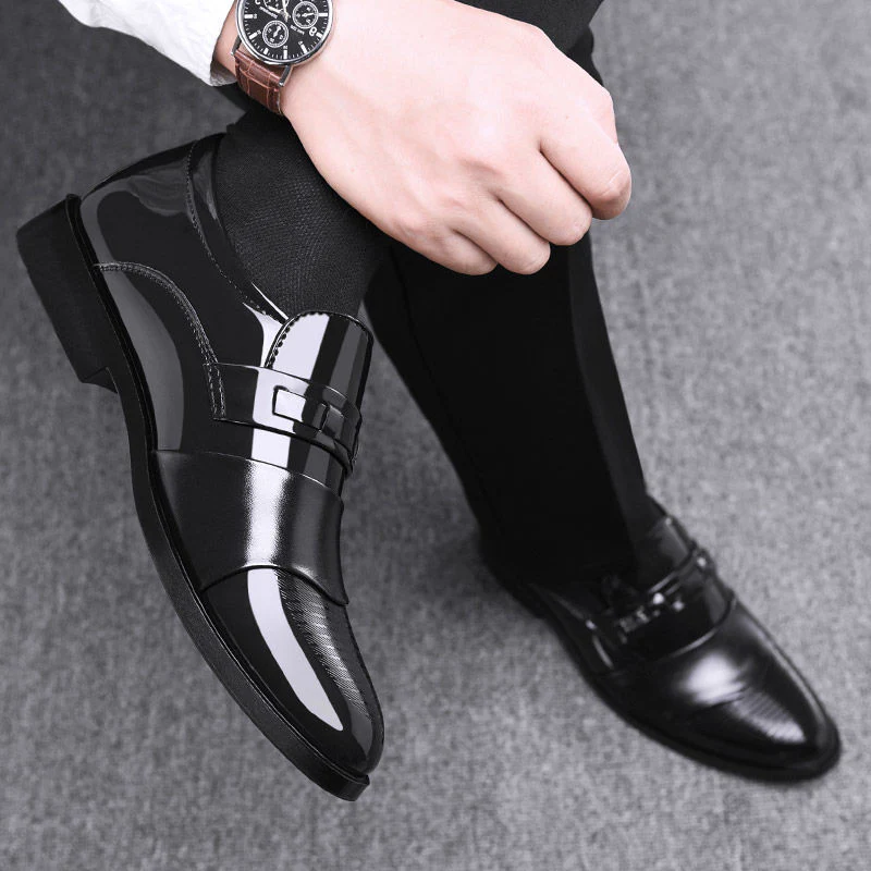 Fashion Business Dress Men Shoes Formal Slip On Dress Shoes Mens Oxfords Footwear High Quality Leather Shoes For Men Loafers - Image 4