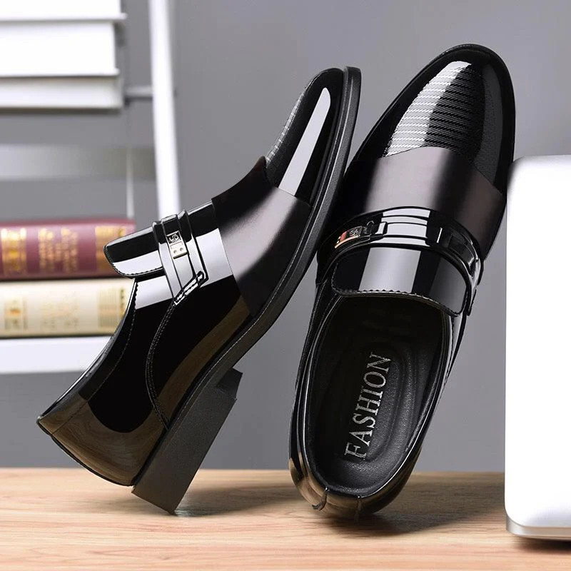 Fashion Business Dress Men Shoes Formal Slip On Dress Shoes Mens Oxfords Footwear High Quality Leather Shoes For Men Loafers - Image 6