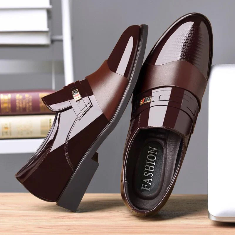 Fashion Business Dress Men Shoes Formal Slip On Dress Shoes Mens Oxfords Footwear High Quality Leather Shoes For Men Loafers - Image 7