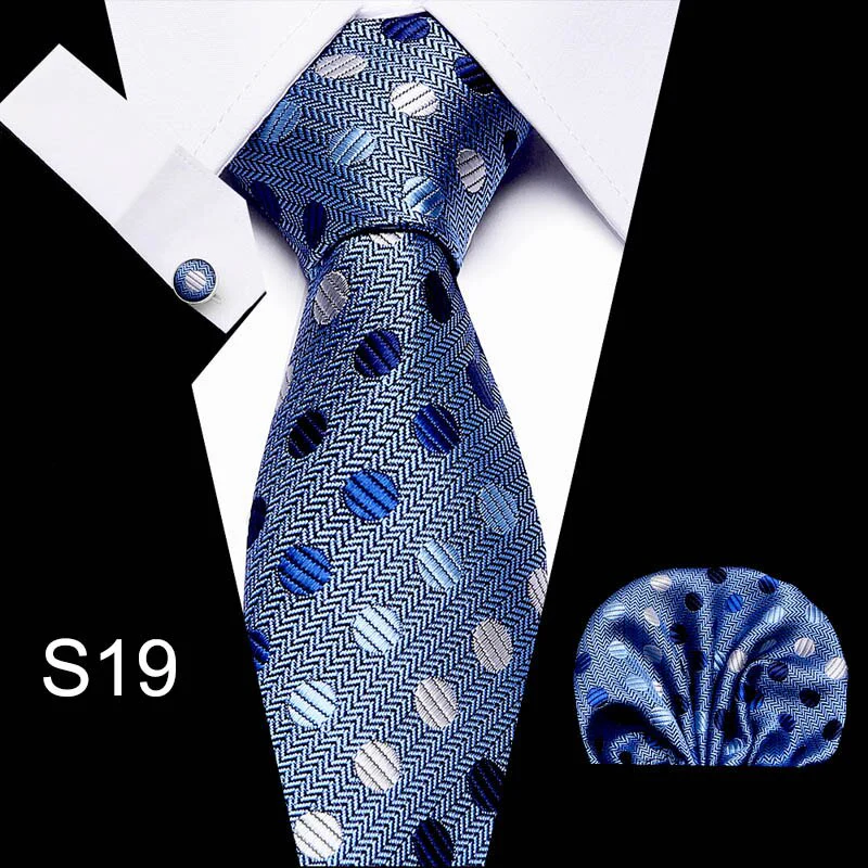 Fashion Business Silver Plaid Silk Men's Tie NeckTie 7.5cm Ties for Men Formal Luxury Wedding Quality Gravata group tie - Image 10