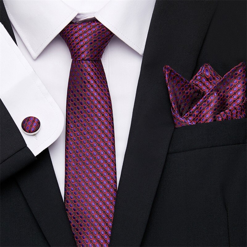 Fashion Business Silver Plaid Silk Men's Tie NeckTie 7.5cm Ties for Men Formal Luxury Wedding Quality Gravata group tie - Image 27
