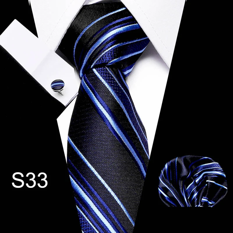 Fashion Business Silver Plaid Silk Men's Tie NeckTie 7.5cm Ties for Men Formal Luxury Wedding Quality Gravata group tie - Image 50