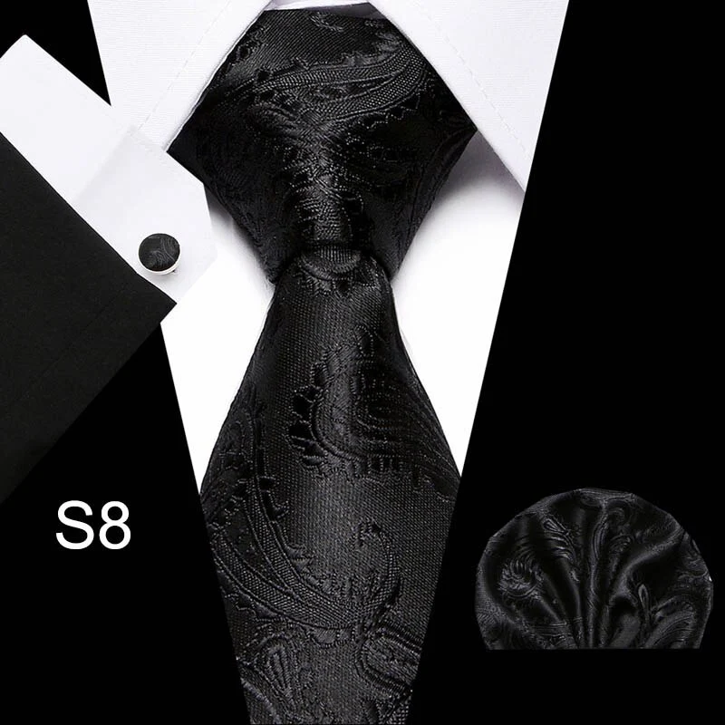Fashion Business Silver Plaid Silk Men's Tie NeckTie 7.5cm Ties for Men Formal Luxury Wedding Quality Gravata group tie - Image 52