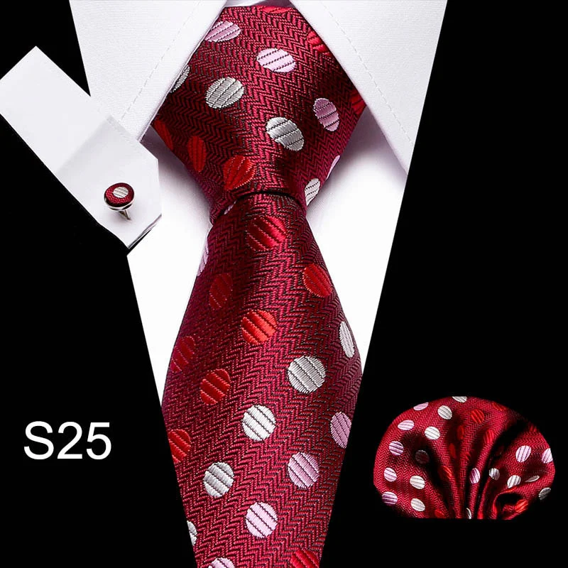 Fashion Business Silver Plaid Silk Men's Tie NeckTie 7.5cm Ties for Men Formal Luxury Wedding Quality Gravata group tie - Image 56