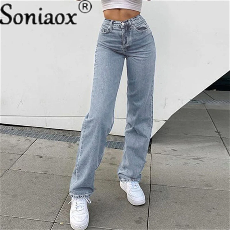 Fashion Butterfly Print Women's Denim Pants Ladies Sexy High Waist Print Wide Leg Jeans 2021 Women Streetwear Straight Leg Jeans - Image 2
