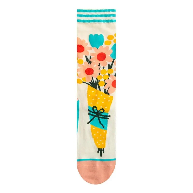Fashion Colorful Autumn Winter Stocking Women's Socks Plant Hedgehog Slothsi Cotton Socks Personality Straight Trendy Socks - Image 12