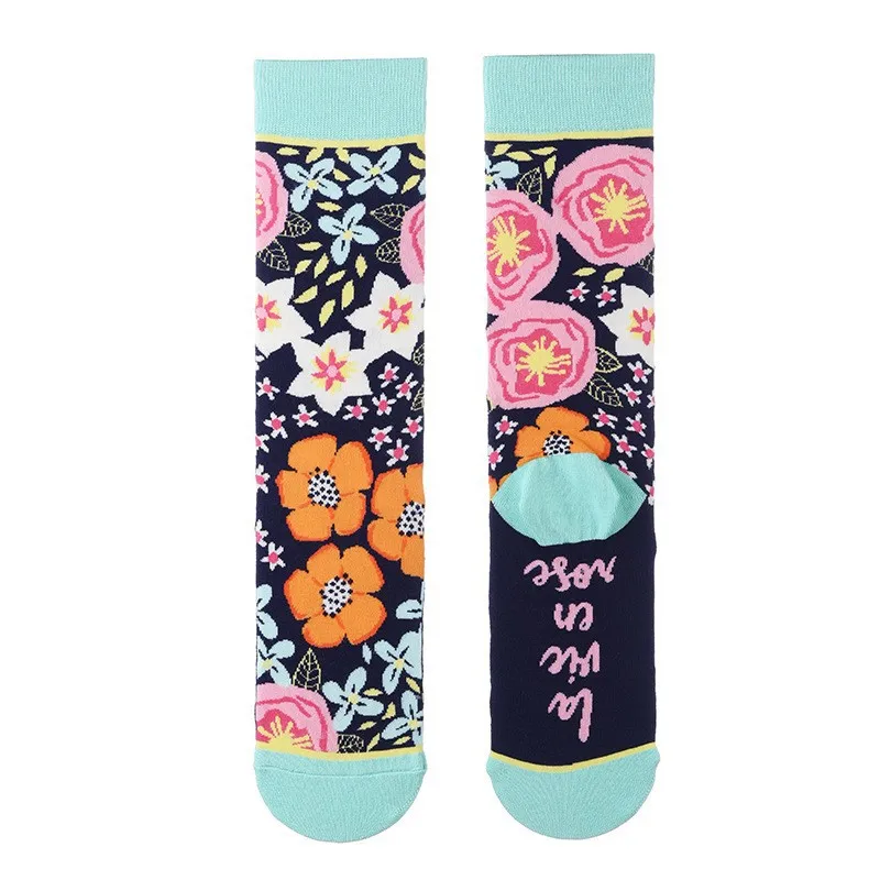 Fashion Colorful Autumn Winter Stocking Women's Socks Plant Hedgehog Slothsi Cotton Socks Personality Straight Trendy Socks - Image 15