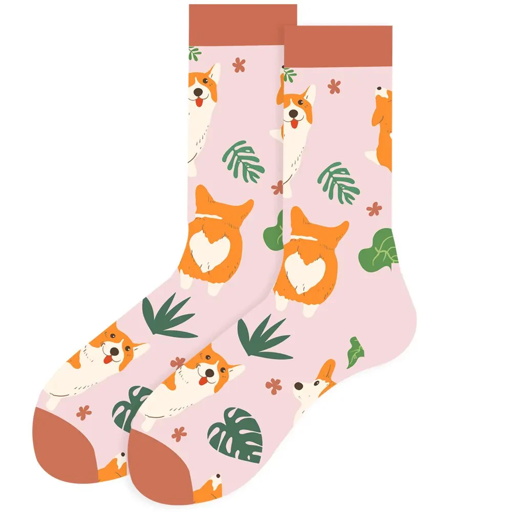 Fashion Colorful Autumn Winter Stocking Women's Socks Plant Hedgehog Slothsi Cotton Socks Personality Straight Trendy Socks - Image 21